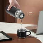 Kép 4/4 - Rozsdamentes acél 500 ml-es termosz készlet – szivárgásmentes, hosszú hőtartással - Szürke