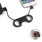 Kép 2/6 - Adatkábel 20 cm-es (Apple 8 pin), palacknyitó és kulcstartó (fekete)