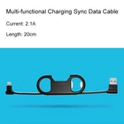 Kép 4/6 - Adatkábel 20 cm-es (Apple 8 pin), palacknyitó és kulcstartó (fekete)