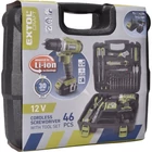 Kép 3/6 - Akkus fúró csavarozó 12V Li-ion 1db 1300 mAh akku + 46 db szerszám készlet 422800