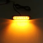 Kép 1/5 - Autós villogó lámpa sárga DC 12-24V 3W 6 db LED SMD-2835