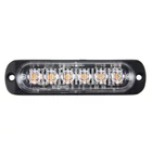Kép 3/5 - Autós villogó lámpa sárga DC 12-24V 3W 6 db LED SMD-2835