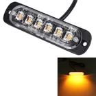 Kép 5/5 - Autós villogó lámpa sárga DC 12-24V 3W 6 db LED SMD-2835