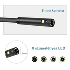 Kép 5/7 - Endoszkóp duál kamerával, 8 mm, függőleges kijelzővel (4,3”), IP68, 1080P, 8+1  LED-es (2 méter)