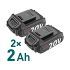 Kép 2/13 - Akkus fűnyíró 43 cm, 20V SHARE20V, 2×2000 mAh akkuval, kefementes, Extol Industrial (8791902)