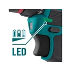 Kép 4/10 - Akkus fúrócsavarozó 16V, Li-ion, kefementes, 50/25 Nm, 2×2000 mAh akkuval és töltővel, Extol Industrial (8791152)