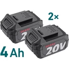 Kép 2/10 - Akkus sarokcsiszoló 40V SHARE20V, 2×4000 mAh akkuval, 180 mm, kefementes, Extol Industrial (8791846)