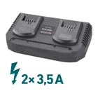 Kép 8/10 - Akkus sarokcsiszoló 40V SHARE20V, 2×4000 mAh akkuval, 180 mm, kefementes, Extol Industrial (8791846)