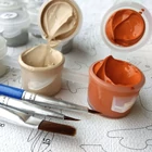 Kép 5/6 - Festőkészlet vászon kreatív 28db-os előrajzolt számozott segítsége alapján 40x50 cm Eiffel torony Párizs