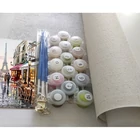 Kép 6/6 - Festőkészlet vászon kreatív 28db-os előrajzolt számozott segítsége alapján 40x50 cm Eiffel torony Párizs