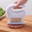 Kép 5/6 - Húspuhító rozsdamentes acél tűkkel (48 tű) fehér