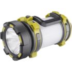 Kép 1/11 - LED lámpa tölthető, 350 lumen, cserélhető Li-ion akku, 2600 mAh, powerbank funkció, cseppálló(43140)
