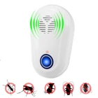 Kép 1/5 - Egérriasztó ultrahangos elektromos fehér 60m2 4W (angol csatlakozó +átalakító)