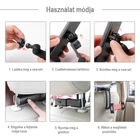 Kép 7/7 - Univerzális fejtámlára szerelhető, elforgatható autós tablet tartó