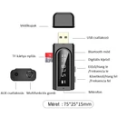 Kép 2/7 - Vezeték nélküli Bluetooth 5.0 audio adó-vevő (transmitter & receiver) kijelzővel (K9)