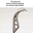 Kép 3/4 - Szilikon ajtóütköző – ütésgátló, fehér, könnyű rögzítés