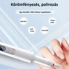 Kép 2/12 - Akkus körömcsiszoló és körömpolírozó gép, USB-s (pink)