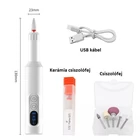 Kép 3/12 - Akkus körömcsiszoló és körömpolírozó gép, USB-s (pink)