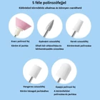 Kép 9/12 - Akkus körömcsiszoló és körömpolírozó gép, USB-s (pink)