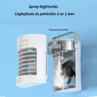 Kép 12/16 - Asztali léghűtő és párásító hűtőventilátor 3 fokozattal, időzítővel, RGB fénnyel (CF-516)