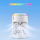 Kép 7/16 - Asztali léghűtő és párásító hűtőventilátor 3 fokozattal, időzítővel, RGB fénnyel (CF-516)