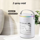 Kép 8/16 - Asztali léghűtő és párásító hűtőventilátor 3 fokozattal, időzítővel, RGB fénnyel (CF-516)