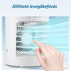 Kép 10/16 - Asztali léghűtő és párásító hűtőventilátor 3 fokozattal, időzítővel, RGB fénnyel (CF-516)