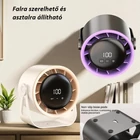 Kép 3/11 - Asztali ventilátor, falra szerelhető, USB újratölthető, 100 fokozatú (fehér)