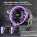 Kép 4/11 - Asztali ventilátor, falra szerelhető, USB újratölthető, 100 fokozatú (fehér)