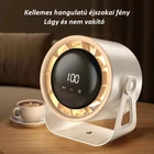 Kép 5/11 - Asztali ventilátor, falra szerelhető, USB újratölthető, 100 fokozatú (fehér)