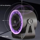 Kép 6/11 - Asztali ventilátor, falra szerelhető, USB újratölthető, 100 fokozatú (fehér)