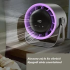 Kép 7/11 - Asztali ventilátor, falra szerelhető, USB újratölthető, 100 fokozatú (fehér)