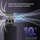 Kép 8/11 - Asztali ventilátor, falra szerelhető, USB újratölthető, 100 fokozatú (fehér)