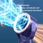 Kép 5/11 - Asztali ventilátor, falra szerelhető USB újratölthető mini ventilátor (sötétszürke)