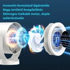 Kép 6/11 - Asztali ventilátor, falra szerelhető USB újratölthető mini ventilátor (sötétszürke)