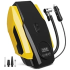 Kép 1/6 - Autós légkompresszor digitális kijelzővel, 12V, 35L/perc, (fekete-sárga)