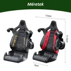 Kép 2/7 - Autós profi telefontartó igényeseknek szellőzőrácsra, gravitációs, sportülés forma (piros-fekete)