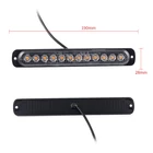 Kép 3/5 - Autós villogó figyelmeztető lámpa (sárga) DC 12V-24V/36W (12 LED)