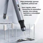 Kép 2/11 - Csiszoló, gravírozó, polírozó toll 7 db csiszolófejjel, állítható sebességű, akkus (DM360)