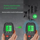 Kép 5/10 - Digitális detektor, rejtett fém és fa tárgyak, feszültség alatti vezeték keresésére, LCD kijelzővel (HW-QB6) narancs