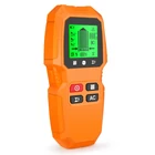Kép 1/10 - Digitális detektor, rejtett fém és fa tárgyak, feszültség alatti vezeték keresésére, LCD kijelzővel (HW-QB6) narancs