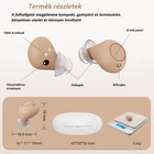 Kép 9/10 - Digitális fülbe helyezhető láthatatlan hallókészülék, újratölthető, érintésvezérlésű hangerősítő (bőrszínű) Z-26D1