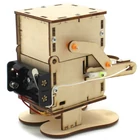 Kép 4/5 - Pénz persely kreatív pénzevő robot elemes motoros falapokból gyerekeknek DIY