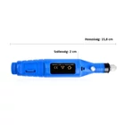 Kép 3/8 - Elektromos manikűr pedikűr műköröm - köröm csiszoló polírozó gép készlet 12 db-os (USB-s) Red Rose