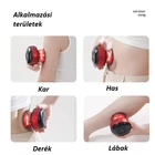 Kép 7/8 - Elektromos vákuumos köpölyöző infravörös melegítéssel (piros)