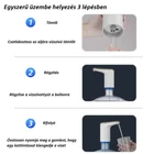 Kép 4/10 - Elektromos vízadagoló pumpa ballonos vízhez, zöld-arany (6628)