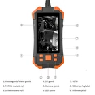 Kép 9/11 - Endoszkóp kamera 4,3” IPS kijelző, 5,5mm kamerafej, duál kamera, IP67 vízálló, 5 méteres kemény kábel (T20)