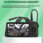 Kép 2/10 - Endoszkóp kamera 4,5” IPS kijelző, 7,9mm fej, tripla kamera (5 méter) IP67 vízálló, (T22)