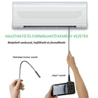 Kép 3/10 - Endoszkóp kamera 4,5” IPS kijelző, 7,9mm fej, tripla kamera (5 méter) IP67 vízálló, (T22)