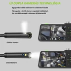 Kép 6/10 - Endoszkóp kamera 4,5” IPS kijelző, 7,9mm fej, tripla kamera (5 méter) IP67 vízálló, (T22)
